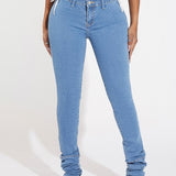 SXY Jeans ajustados fruncido
