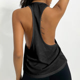 Yoga Basic Top tank deportivo unicolor de espalda nadador