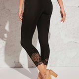 Clasi Leggings con encaje en contraste