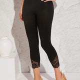 Clasi Leggings con encaje en contraste