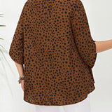 Blusa con estampado de lunares