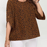 Blusa con estampado de lunares