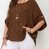 Blusa con estampado de lunares