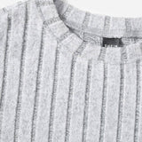 EZwear Camiseta bajo curvo tejido de canale