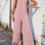 VCAY Solid Wide Leg Cami Jumpsuit