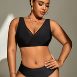 Swim Curve Top bikini de malla en contraste