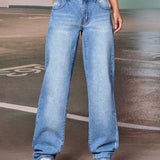 X Antonella  EZwear Jeans de pierna recta con bolsillo oblicuo