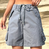 EZwear Shorts occidental cowgirl con bolsillo lateral con solapa de cintura con cordon cargo