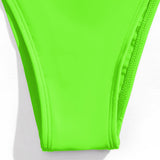 Swim Banador bikini triangulo halter neon