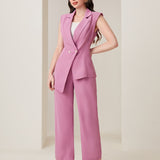 Modely Blazer chaleco de doble botonadura con pantalones