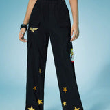 Warner Bros 100 Years X  Pantalones cargo con estampado de estrella