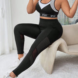 Yoga Basic Leggings deportivos de malla de cintura ancha con bolsillo para telefono