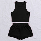 EZwear unicolor Top tank & Shorts