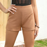 RELISH NOLESS Shorts unicolor con cremallera trasera