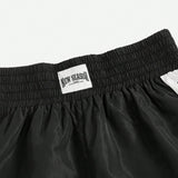 EZwear Shorts con estampado de letra con costura lateral en contraste