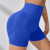 Yoga Basic Shorts deportivos de cintura ancha, de color azul