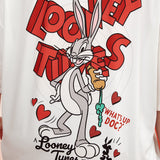 LOONEY TUNES X  Plus Cartoon & Slogan Graphic Drop Shoulder Oversize Tee