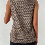 Blusa con estampado ribete en contraste