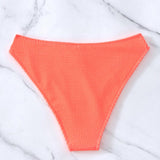 Swim Basics Bottom de bikini liso para playa de verano, traje de bano