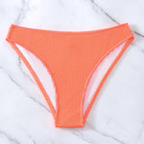 Swim Basics Bottom de bikini liso para playa de verano, traje de bano