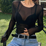 DAZY Top Transparente Solido Sin Brasier