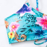 Swim Banador bikini con estampado floral con cordon