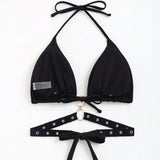 Swim SXY Top bikini triangulo vinculado con aro halter