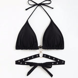 Swim SXY Top bikini triangulo vinculado con aro halter