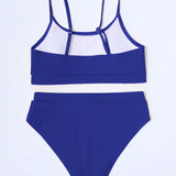 Swim Banador bikini liso de talle alto