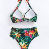 Swim Banador bikini con aro con estampado tropical