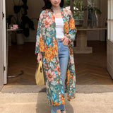 DAZY kimono con estampado floral con parte delantera abierta