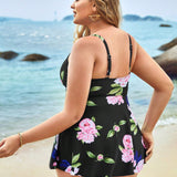 Leisure Banador bikini con estampado floral girante delantero
