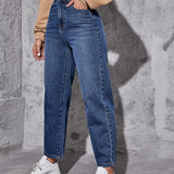 EZwear Jeans de ajuste mom de talle alto