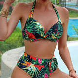 Swim Banador bikini con aro con estampado tropical