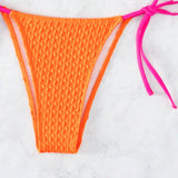 Swim Banador bikini unido en contraste con aro con cordon lateral