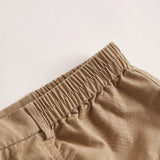 EZwear Shorts con bolsillo lateral con solapa bajo crudo cargo