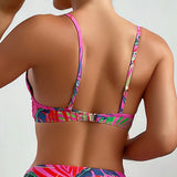 Swim Top bikini con estampado tropical push up