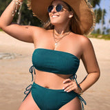 VCAY Banador bikini bandeau con cordon lateral