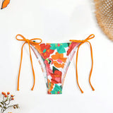 Swim Mod Bottom de bikini con estampado floral y tiras laterales para playa de verano, traje de bano