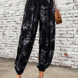 EMERY ROSE Pantalones zanahoria con estampado floral