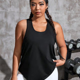 Yoga Basic Top tank deportivo con estampado de letra de malla