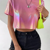 EZwear CamiConjuntoa crop holográfico