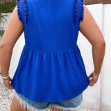 Blusa peplum ribete fruncido