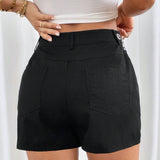 Prive Shorts con diseno de cadena de cintura con abertura