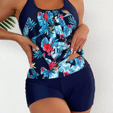 Swim Lushore Banador bikini con estampado tropical con tira cruzada