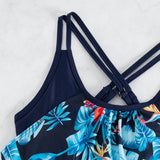 Swim Lushore Banador bikini con estampado tropical con tira cruzada