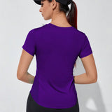 Yoga Basic Camiseta deportiva transpirable suave unicolor