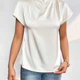 PETITE Blusa de manga murcielago de Satin