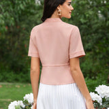 Blusa de cintura con cordon