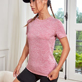 Yoga Trendy Camiseta deportiva con estampado de slogan